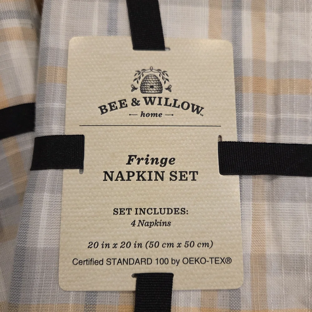 Bee & Willow Fringe Hemstitch Napkins 100% Cotton
